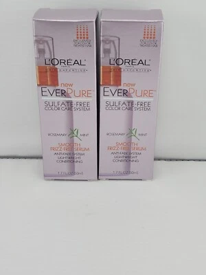 L'Oreal EverPure Smooth Frizz-Free Serum, Rosemary Mint 1.7 oz U36C (LOT OF 2) - Image 1 of 2