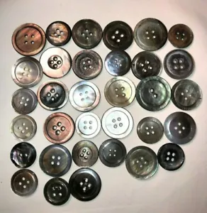 Vintage iridescent shell buttons similar design shirt craft jacket - Picture 1 of 3
