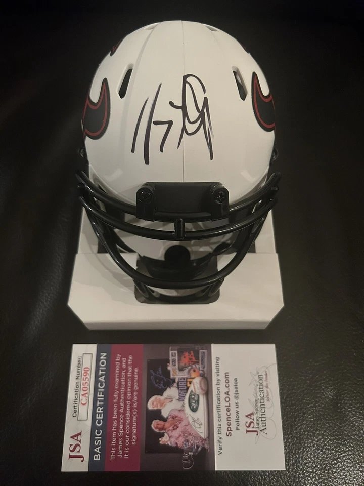 JJ Watt Signed Autographed Lunar Eclipse Mini Helmet Houston Texans JSA COA - Image 1 of 3