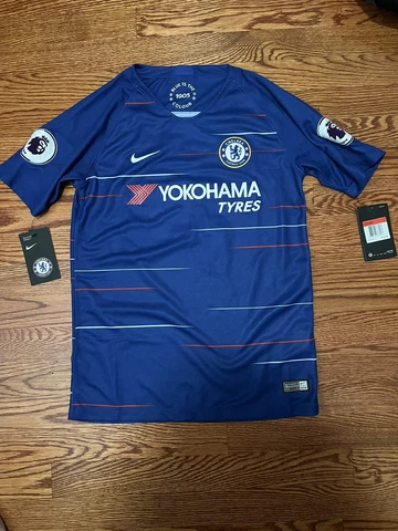 Nike Chelsea FC Soccer Jersey #10 Eden Hazard  Youth sz Large Blue Yokohama Cover