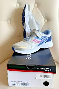 Scarpe Saucony Wind Fast Athletic Sneaker Ragazze Taglia 4 Argento Blu Rosa Nuove - Foto 1 di 10