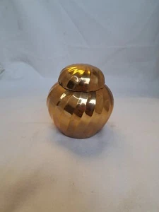 Vintage Brass Spiral Ginger Jar - Picture 1 of 3