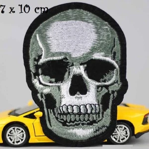 ÉCUSSON PATCH APPLIQUE thermocollant - CRANE TÊTE de MORT SKULL ** 7 x 10 cm ** - Picture 1 of 1