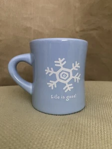 Life is Good Mug Snowflake Do What You Like What You Do Coffee Cup Blue 10 oz - Picture 1 of 5