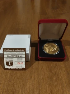 Highland Mint MLB Cal Ripken Jr. Bronze Mint Coin Limited Edition 25000 COA - Picture 1 of 8