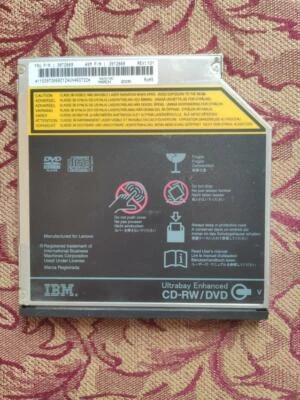 IBM Lenovo FRU 39MT2669 39MT2668 Ultrabay Enhanced CD-RW DVD-ROM Disk Drive - Image 1 of 2