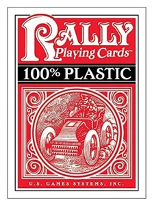 Rally Juego de Cartas Rojo 100% Plástico Póquer Tamaño Puente US Games Sistema - Imagen 1 de 3