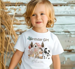 Personalisiertes Bauernhof Druck T-Shirt Baby Tierärzte, Kleinkind Oberteil T-Shirts, Kinderkleidung - Bild 1 von 2