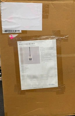 Pottery Barn Porter Recycled Glass Pendant Bronze 10.5"h #1610 - Image 1 of 4