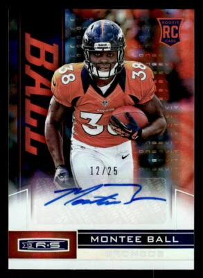Montee Ball 2013 Panini Rookies & Stars Rookie Auto Platinum #/25 #171 - Image 1 of 2