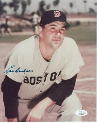 LOU BOUDREAU SIGNED 8 x 10 COLOR PHOTO BOSTON RED SOX -  with JSA COA - Image 1 of 2