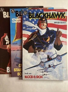 BLACKHAWK Blood and Iron, DC Comic Series Book # 1 2 3 Complete  1988 VF/NM - Picture 1 of 7