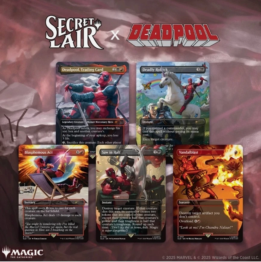 MTG Secret Lair x Marvel Deadpool NON-FOIL Standard Edition New Sealed Free Ship - Image 1 of 1