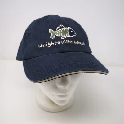 Gorra de béisbol ajustable Wrightsville Beach NC Fish azul marino titanio algodón Foto 1 de 4