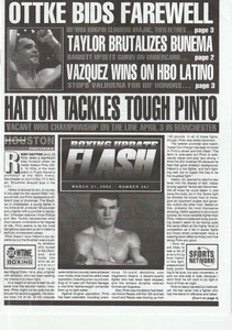 BOXING UPDATE FLASH MAGAZIN RICKY HATTON BOXEN HOFer COVER 31. MÄRZ 2004 - Bild 1 von 2