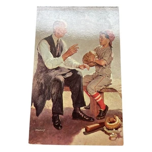 Vintage Postkarte Connie Mack & Boy Baseball Hall of Fame Cooperstown NY - Bild 1 von 2