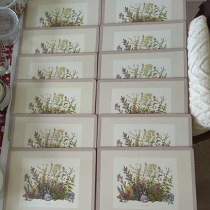 12  "Garden Herbs" - Tablemats/Placemats - Approx 12 Inches x 9 Inches  - Picture 1 of 24