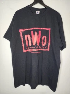 WWE Herren NWO New World Order Wolfpac Schwarz & Rot T-Shirt VINTAGE Pre-Owned XL - Bild 1 von 5