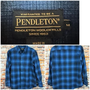 Camisa Pendelton Mason Franela Cuadros Azul Manga Larga Mediana - Imagen 1 de 9