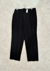 Pantalones de vestir Talbots negros cintura alta a medida tobillo pierna recta 14W curvos nuevos con etiquetas - Imagen 1 de 9