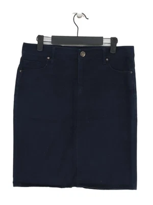 Zara Women's Mini Skirt UK 10 Blue Cotton with Elastane Short Mini - Image 1 of 4