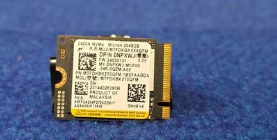 NPXWJ Dell 2 TB SSD NVMe M.2 2230 Foto 1 de 2