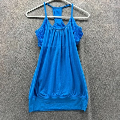 Camiseta sin mangas Lululemon para mujer XS azul sin límites espalda deportiva sujetador incorporado tejido cachemir Foto 1 de 4