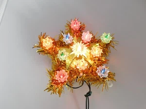 Árbol de Navidad Iluminado Topper Estrella Dorado 5" Oropel Enchufable Luces Multicolor UL - Imagen 1 de 5