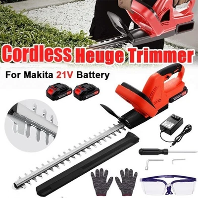 2 Batteries Cordless Hedge Trimmer 24V Fast Charger Battery Electric& Charger US - Image 1 of 4