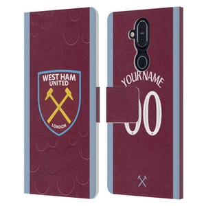PERSONALIZED WEST HAM UNITED FC 2023/24 KIT LEATHER BOOK CASE FOR NOKIA PHONES - Picture 1 of 8