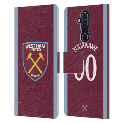 PERSONALIZED WEST HAM UNITED FC 2023/24 KIT LEATHER BOOK CASE FOR NOKIA PHONES - Image 1 of 4