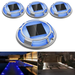 Solar Einfahrt Leuchten Dock Leuchten Wasserdicht 4er Pack, 2 Farben in 1, LED Solar... - Bild 1 von 8