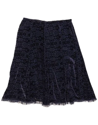 VIYELLA Womens A-Line Skirt UK 16 Large W36  Navy Blue Paisley Viscose DE16 - Image 1 of 3