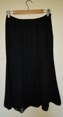 Falda Carolina Herrera New York Vintage Negra Seda/Chifón, S Foto 1 de 4