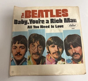 The Beatles 45 RPM All You Need Is Love Baby You're A Rich Man Capital 5964 - Picture 1 of 4