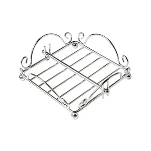 Helix Chrome Wire Napkin Storage Rack Holder Organiser Home Table Kitchen Counte - Picture 1 of 1