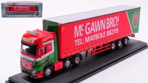 MODELLINO CAMION STATICO OXFORD MERCEDES ACTROS GSC CURTAINSIDE MCGAWN 1/76 - Foto 1 di 5