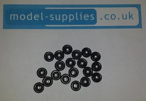 Original Matchbox 7mm Black Plastic Wheels - Pack of 20 - Picture 1 of 1