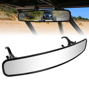 17" Convex Rear View Mirror For UTV ATV - 1.75"/2" Roll Bar Clamp Mount - Picture 1 of 8