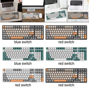 Russian Mechanical Gaming Keyboard Backlight Mode 100 Keys Durable for Gamer - Picture 1 of 34