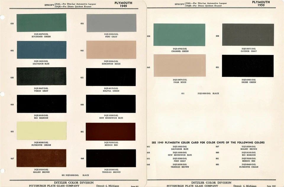 PLYMOUTH CLUB 1949 1950 CUPÉ ESPECIAL SEDÁN DE LUJO ASTILLAS DE PINTURA SUBURBANA (PPG)  Foto 1 de 1