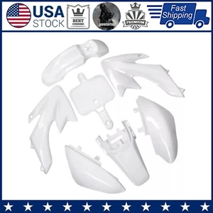 White Plastics Fenders Fairing Kit Full Body For CRF50 Style 50cc Pit Dirt Bike - Picture 1 of 11