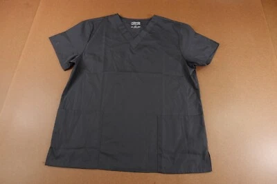 Nueva Blusa Médica Cherokee Workwear Unisex Talla Grande Gris Manga Corta Cuello en V Foto 1 de 4