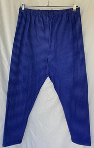 VTG 80s..ROAMAN'S..BLUE & BLACK CHECKED..PULL-ON..STRETCH..PANTS..NEW..USA..1X - Picture 1 of 4