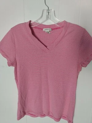 Harold's Womens V Neck T Shirt Short Sleeve Basic Cotton Size L - Image 1 of 3