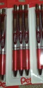 3 Pentel EnerGel RTX Retractable Gel 3 4-1 or loose Pens M 0.7mm RED Ink MEDIUM - Picture 1 of 2
