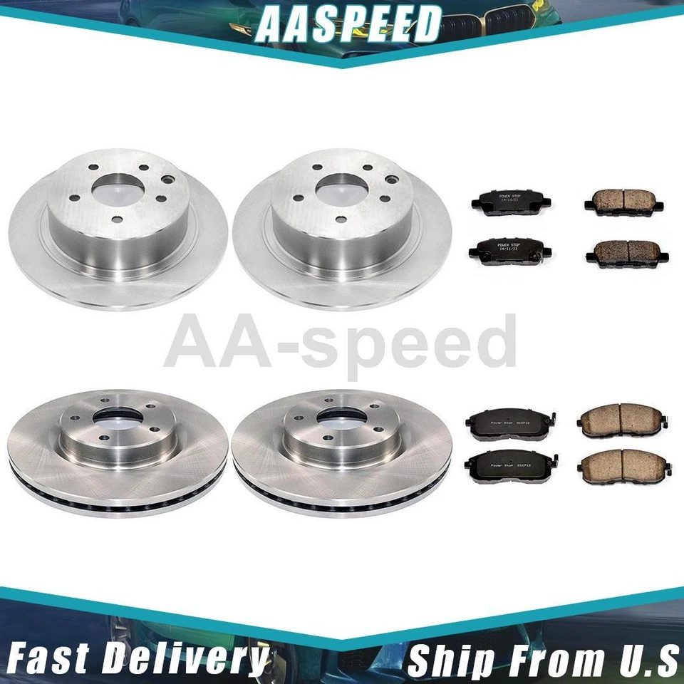 Pastilhas de freio e rotores para Nissan Altima 3.5L 2013 2012 2011 2008 2010 2009 2007 - Imagem 1 de 4