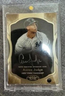 Aaron Judge Topps Tier One Yankees 2020 Limited /10 Auto - Image 1 of 2