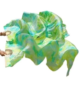 Belly Dance Silk Veil Fans Women Real Silk Belly Dance Fan Veil Silk Belly Dance - Picture 1 of 10