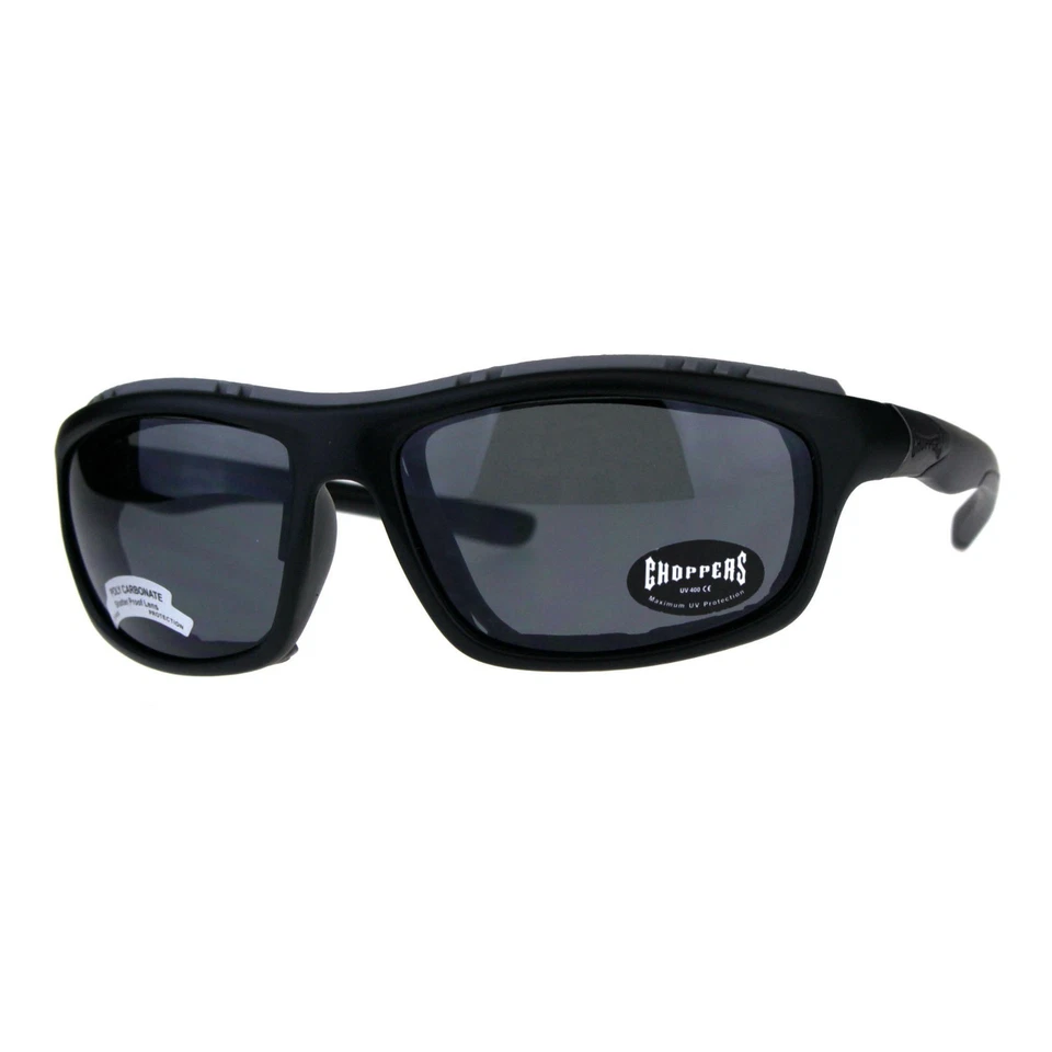 Choppers Hombres Motociclista Gafas de Sol Espuma Acolchadas Bloqueador de Viento UV 400 Foto 1 de 4